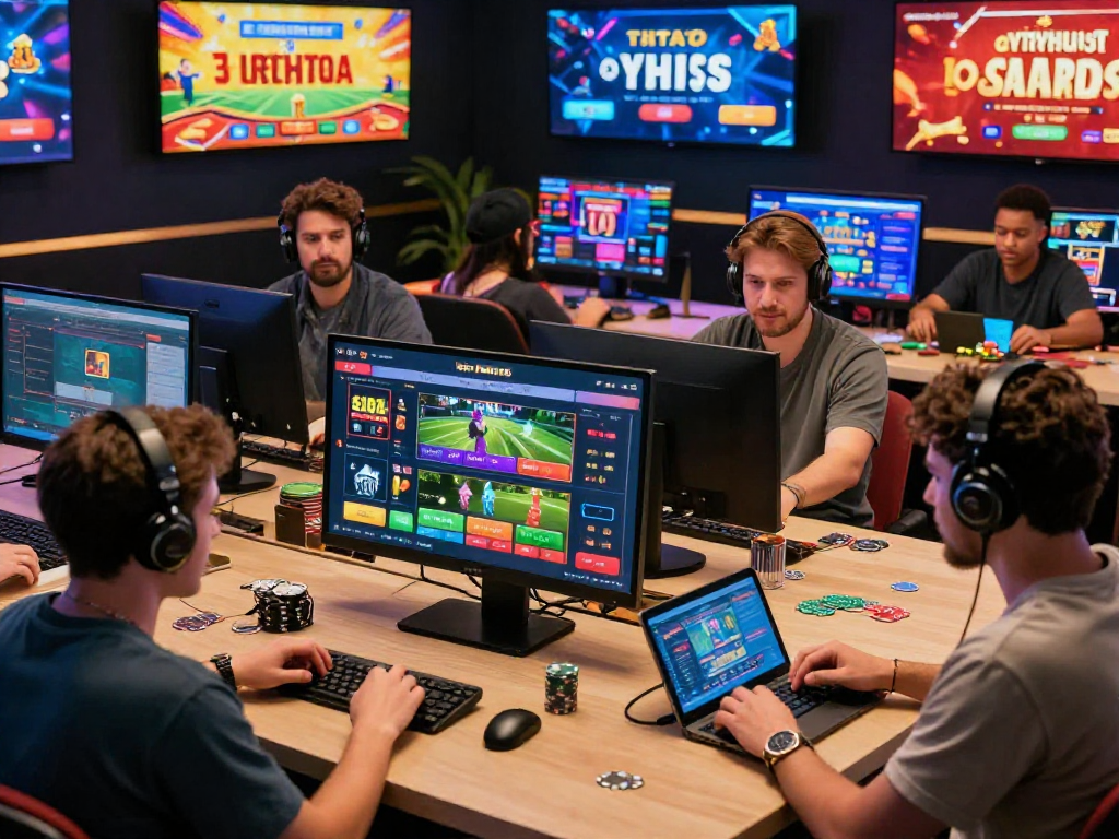 Engaged players enjoying EK 333 online betting with vibrant casino games and sports options.