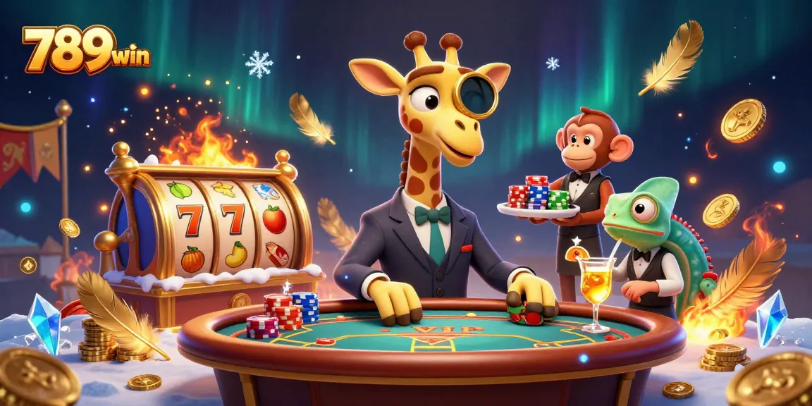 Spin with excitement at 789win featuring a vibrant casino scene full of golden coins and lucky symbols.