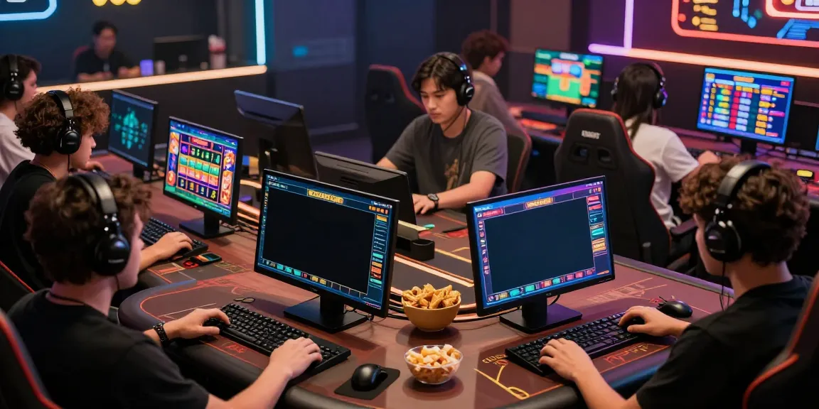 Engaged players using DEBET’s platform for online gaming, showcasing vibrant graphics and community atmosphere.