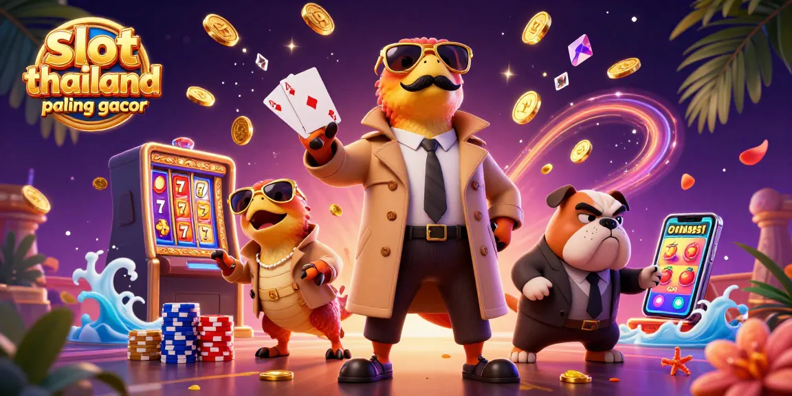 Engage in thrilling gameplay at slot thailand paling gacor featuring exciting slot machine reels and vibrant casino elements.